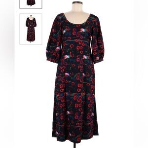 Rachel Comey x Target Black Floral Midi Dress Size 2